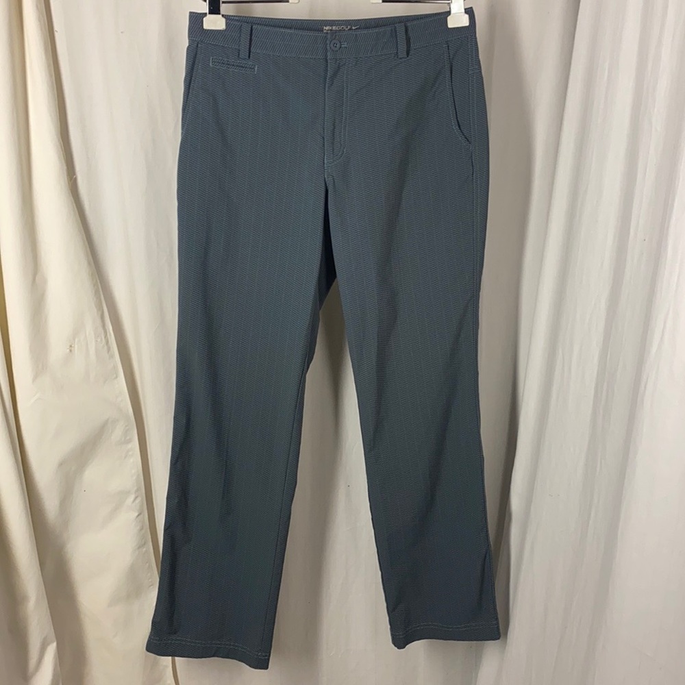 NIKE 32/32 32x32 Herringbone Gray Tour Performance Dri Fit Pants Golf